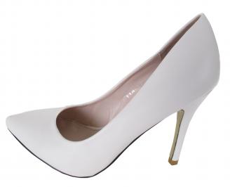 Дамски елегантни  обувки еко кожа бели