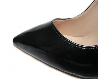 Дамски  елегантни обувки еко кожа/лак черни