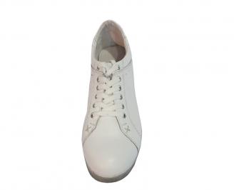 Спортни мъжки обувки  естествена кожа бели 3