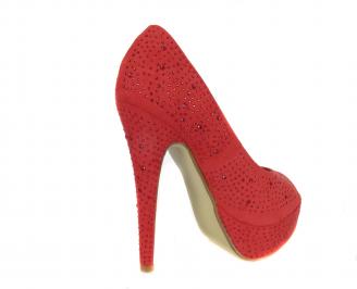 Дамски елегантни обувки  червени EOBUVKIBG 3