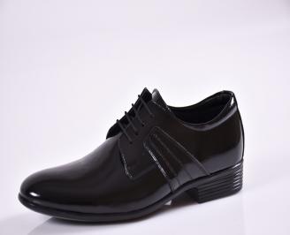 Мъжки обувки черни естествена кожа/лак