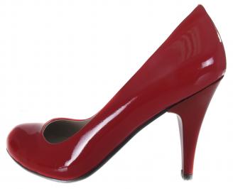 Дамски обувки на ток червени еко кожа/лак