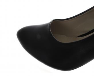 Дамски обувки на ток-Гигант черни еко кожа