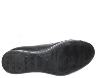 Мъжки спортни обувки черни естествена кожа