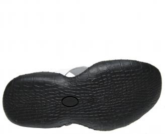 Мъжки сандали естествена кожа бели