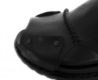 Мъжки чехли естествена кожа черни