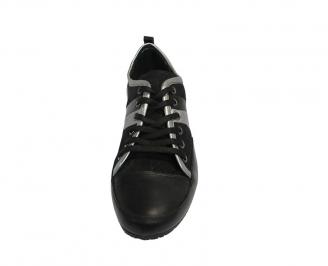 Стилни мъжки обувки - естествена кожа черни 3