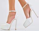 Дамски елегантни сандали бели ЕOBUVKIBG